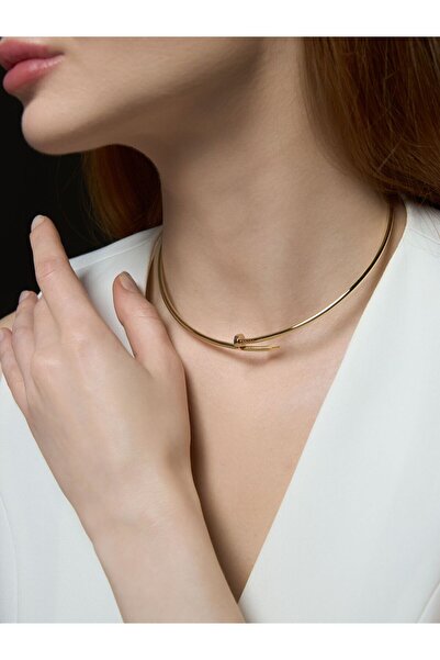 EKİNCİ KUYUMCULUK 14 Ayar Altın Çivi Kolye Kadın – Zarif & Modern Tasarım