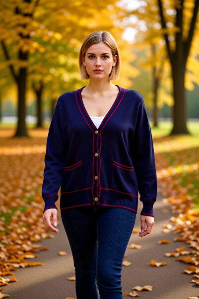 BENERLY سترة نسائية مخططة بياقة على شكل V تناسب مجموعاتك اليومية بتصميم مريح ...