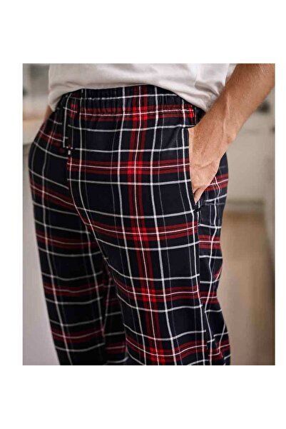 Made By me Men's Plaid Relaxed Fit Pajama Bottoms – Soft and Casual Comfort with Pockets