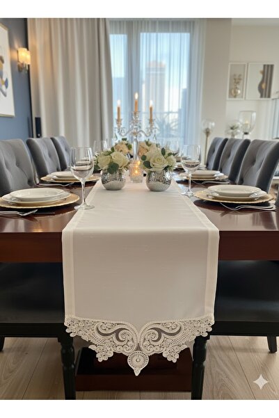 Durushe مفرش طاولة أنيق من الدانتيل المصنوع يدويًا من أريانا - ديكور كلاسيكي وأنيق لغرفة المعيشة