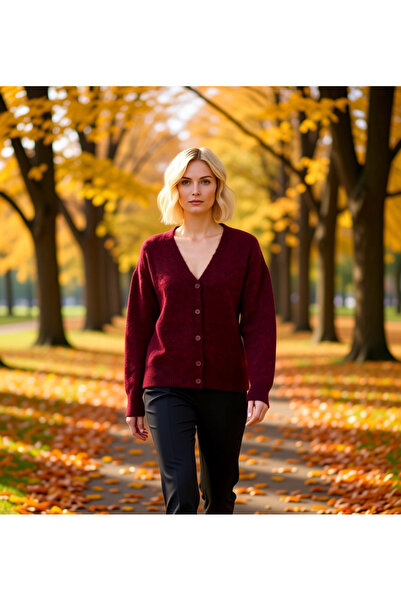 BENERLY Women's Wide Fit V-Neck Buttoned Knitwear Cardigan Offers Comfortable...