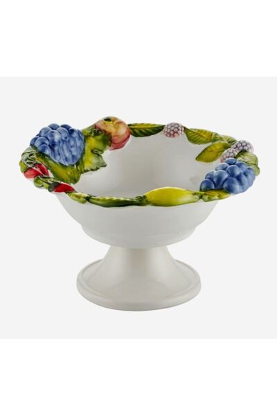 Edelweiss Italy Dolcetto Ayaklı Seramik Servis Tabağı 25 cm EW305