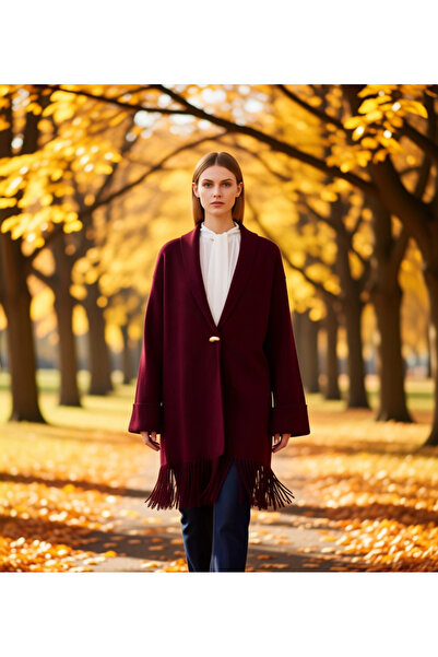 BENERLY Women's Relaxed Fit Stylish Knitwear Cardigan Gold Detailed Tassel De...