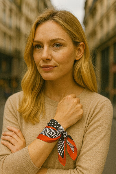 Saria Moda Patterned Women's Bandana Scarf