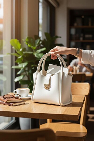 ROYAL LADYS Women's Bag – Handbag with Lock Detail |   Gold Accessories, Full-Length Inner Wallet, Long Strap