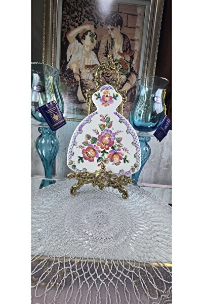 RUSON Russian Porcelain Hand Painted Cheese Plate 24X19 cm Size