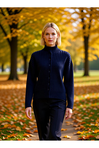 BENERLY Дамски гардероб Основен елемент Оверсайз Плетен кардиган с дълги ръка...