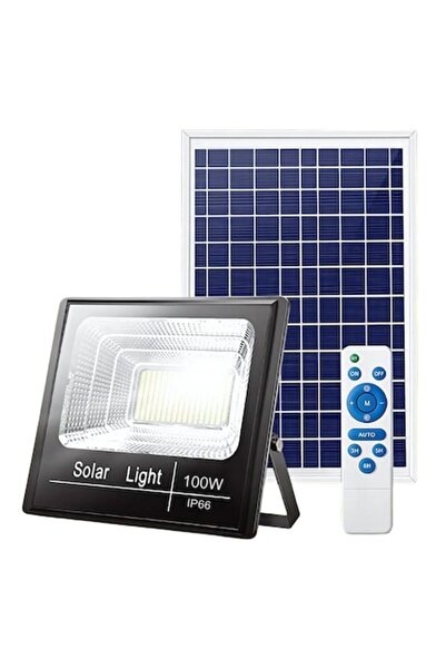 AriDam AriDam® 100W Solar LED Floodlight, Cold Light 6500K, IP66, 12h Autonomy, 5V Solar Panel 27x18 cm