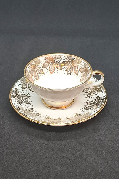 Bavaria Gold Leaf Porcelain, Coffee/Tea Cup and Saucer 2 Pieces 150 ml