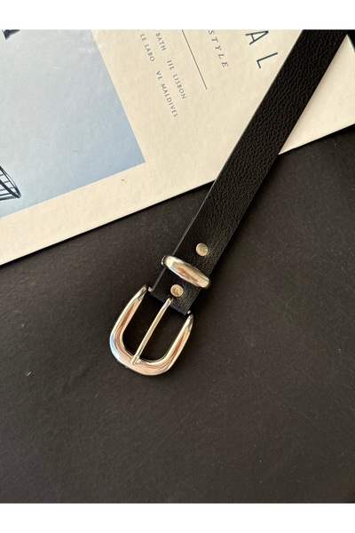 TABA BUTİK Buckle Detailed Women's Leather Belt 105 cm