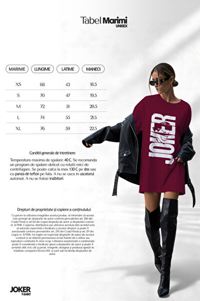 OEM Oversized Joker T-shirt, 100% cotton, for women