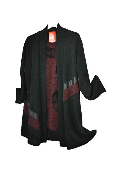 elma abone "Seasonal Knit Fabric Jacket Set with Inner and Outer Sleeves"