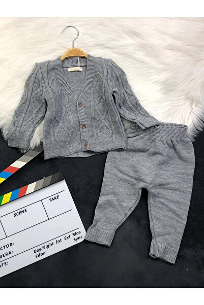 zavera for kids Unisex Baby Knitted Detailed Knitwear Double Set - 100% Organic Cotton