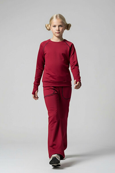 Colorinas Flexy Girls' Winter Sweatshirt with Fur Inside