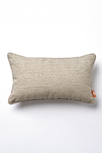 THE KUN غطاء وسادة مزخرف بنمط متعرج بلون كريمي مقاس 30x50 سم كريمي