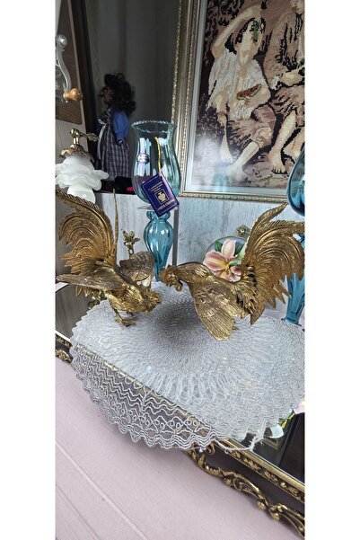 Mason's Masons Brand Brass Double Rooster Figurine 20X19 cm Size