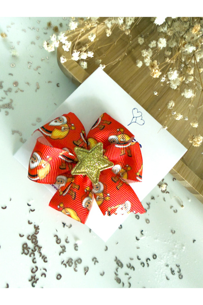 PURPLE'S BİR TUTAM MUTLULUK Red New Year Concept Low Hair Volume Baby Hair Clip