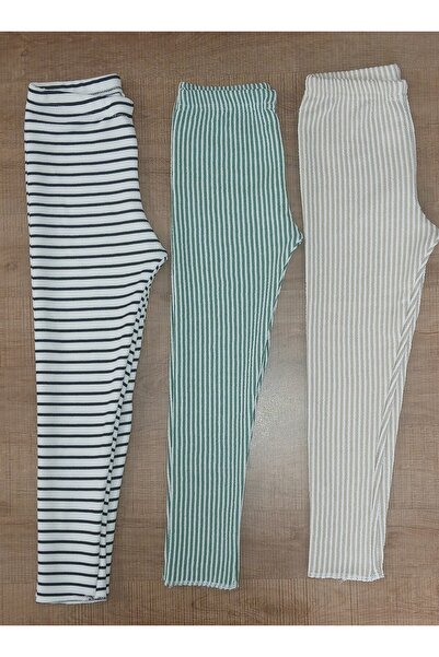 Fun Kids Girls Boys Children's 3-Piece Striped Transitional Tights