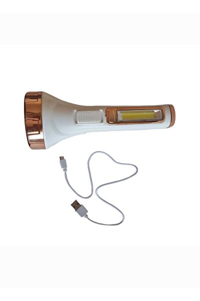 First Choice LED flashlight with COB work light, 18650 battery, 4000 lumens, 400 meters, USB charging