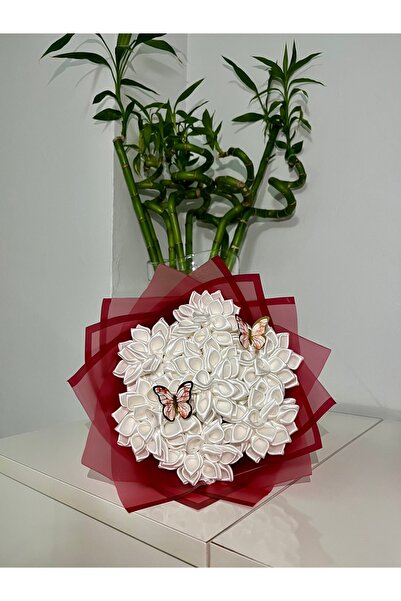 Çiçek Buketi Solmayan Buket Beyaz Buketi Sevgililer Günü Çiçeği Sevgiliye Hediye