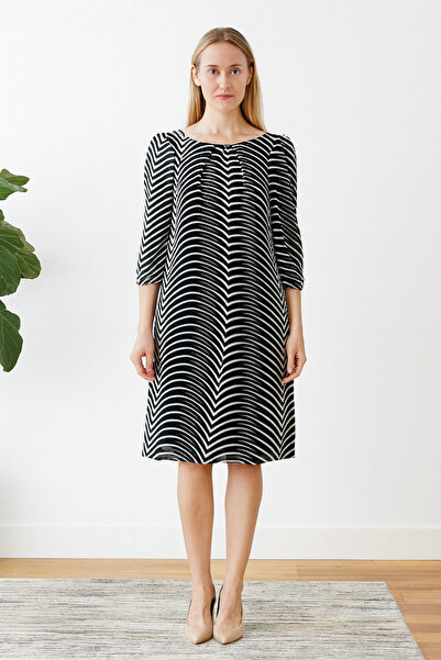 ABABEY Zebra kadın tül elbise