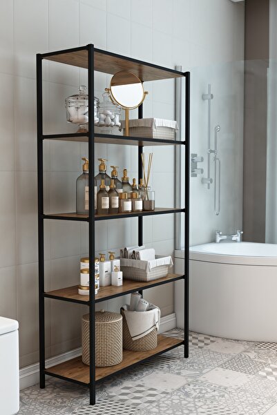 DEKOZUM SCARLET Banyo Rafı Çok Amaçlı Banyo Dolabı Dekoratif Raf ATLANTİKÇAM