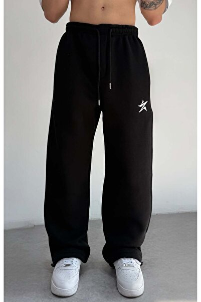 zaee Kışlık STAR Nakışlı Ayarlanabilir Paça Baggy Eşofman Altı