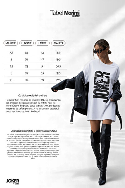 OEM Oversized Joker T-shirt, 100% cotton, for women