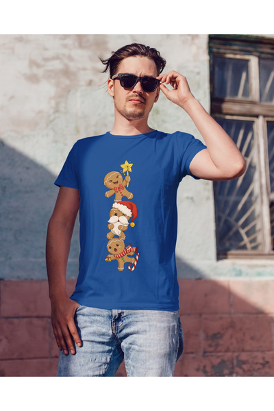 MVRDAR Tricou de Craciun unisex din 100% bumbac pentru femei si barbati
