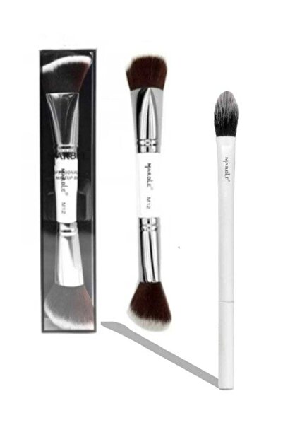 Marble Double Makeup Brush M12 + Concealer Brush M13