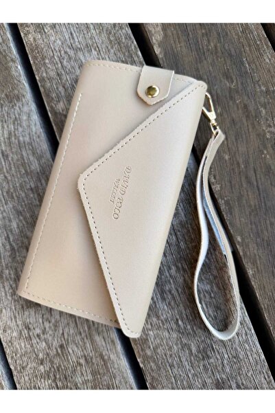 ÖZÜM TAKI Portofel pentru femei cu compartiment pentru telefon Culoare nurcă