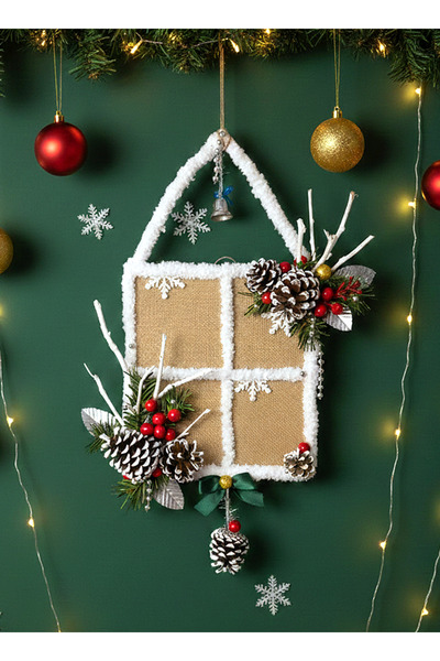 htk butik Yılbaşı Kapı Süsü , Yılbaşı Süsü , Yılbaşı Duvar Dekorasyon