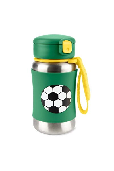 My Reality Fashion Skip Hop Zoo Stainless Steel Water Bottle with Straw 350 ml Football