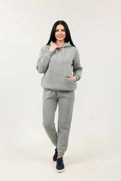 fh fashionhere Women's Soft Top and Bottom 3 Thread Open Smoked Tracksuit Set with Side Pockets and Fleece Inside
