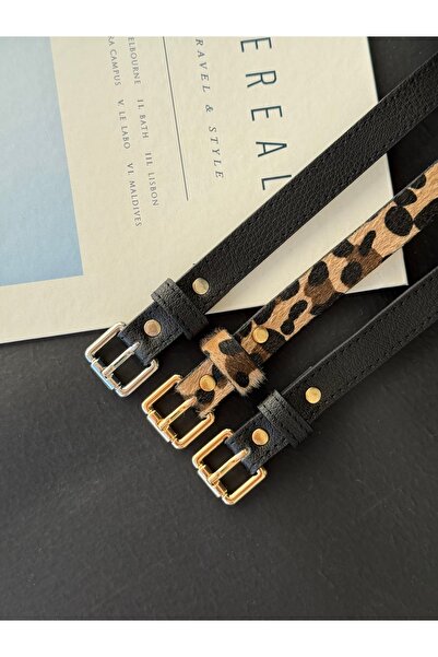 TABA BUTİK حزام نسائي ثلاثي القطع بعرض 1.5 سم