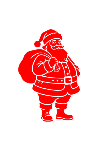 Oracal 651 Sticker decorativ, autocolant pentru masina, silueta Mos Craciun, ...