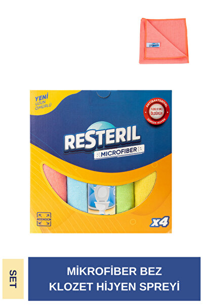 Resteril Tuvalet Koku Giderici Dezenfektan Sprey Temizlik Bezi Mikrofiber Bez...