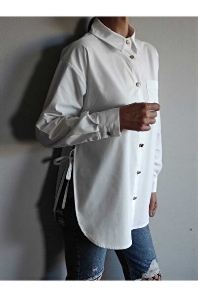 BEBE PLUS Tie Detail Design Shirt