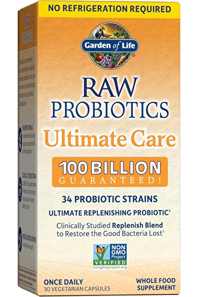 GARDEN OF LIFE Raw Probiotics Ultimate Care 100 Billion CFU - 30 Capsules