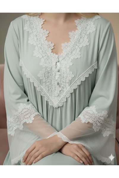 Maison Emarat NIGHT GOWN WITH INTRICAte lace detailing