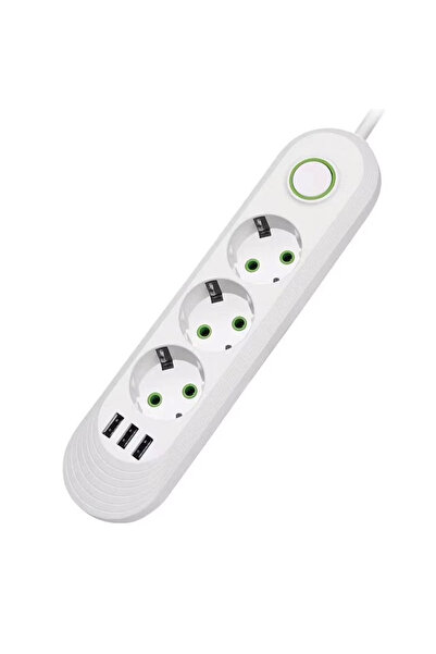 OEM Aisadon Multifunctional Extension Cord 3 Sockets + 3 USB