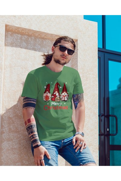 MVRDAR Tricou de Craciun unisex din 100% bumbac pentru femei si barbati
