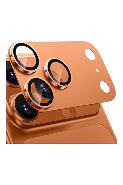 PiyasaSepeti غطاء حماية كامل للعدسة لهاتف آيفون 17 برو ماكس من أبل، لون برتقالي