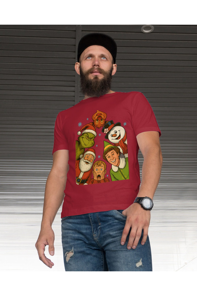 MVRDAR Tricou de Craciun unisex din 100% bumbac pentru femei si barbati