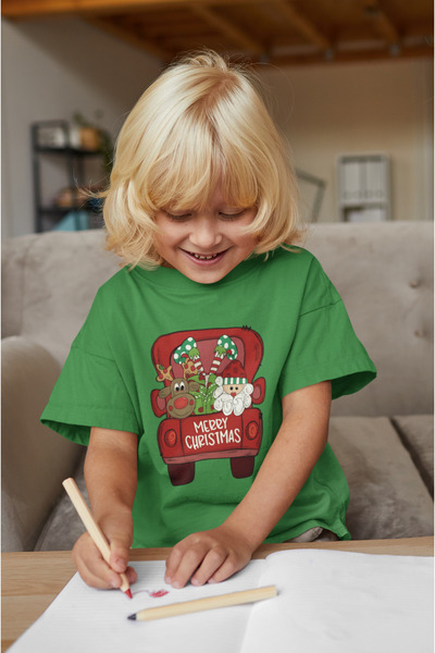 MVRDAR Tricou de Craciun pentru copii cu Grinch si personaje festive