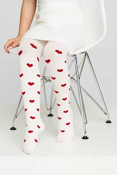 DÜVEN Бели дебели чорапогащи за момичета