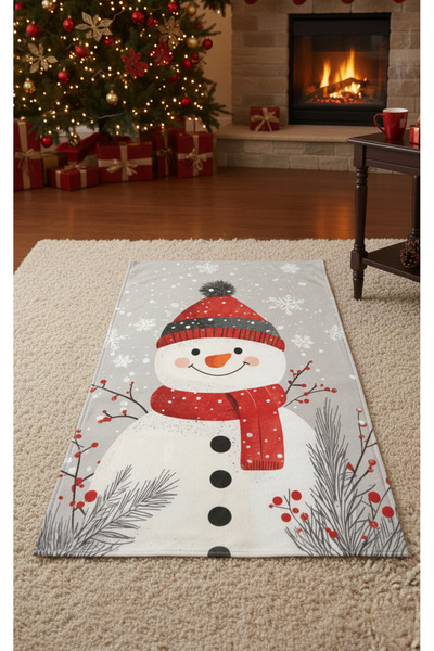 BETHA Christmas New Year Snowman Patterned Cotton Bath Towel – Patterned Design – 75X150 cm