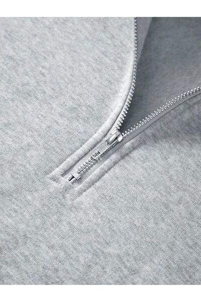 Elvino Lion Couples Printed 3 Thread Half Zipper D Mock Neck Valentine's Day Special Double Couple Sweatshirt