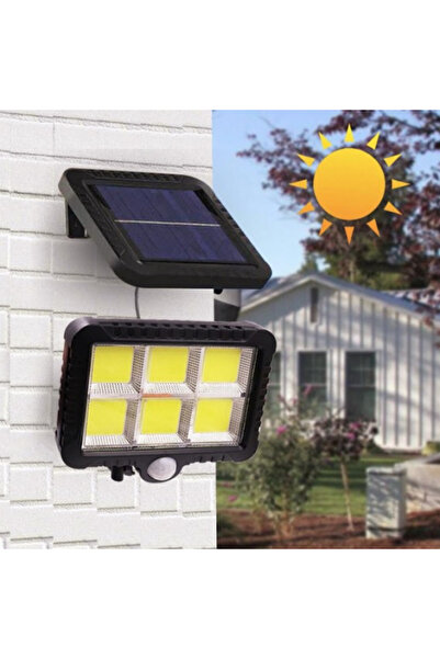 OEM Proiector solar 120 LED COB senzor de lumina si miscare, negru ip 65