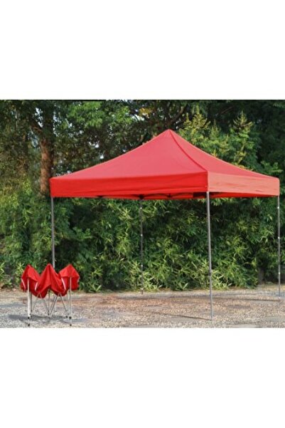 OEM Red 3x3m Foldable Pavilion Tent Metal Frame for Yard, Garden, Events